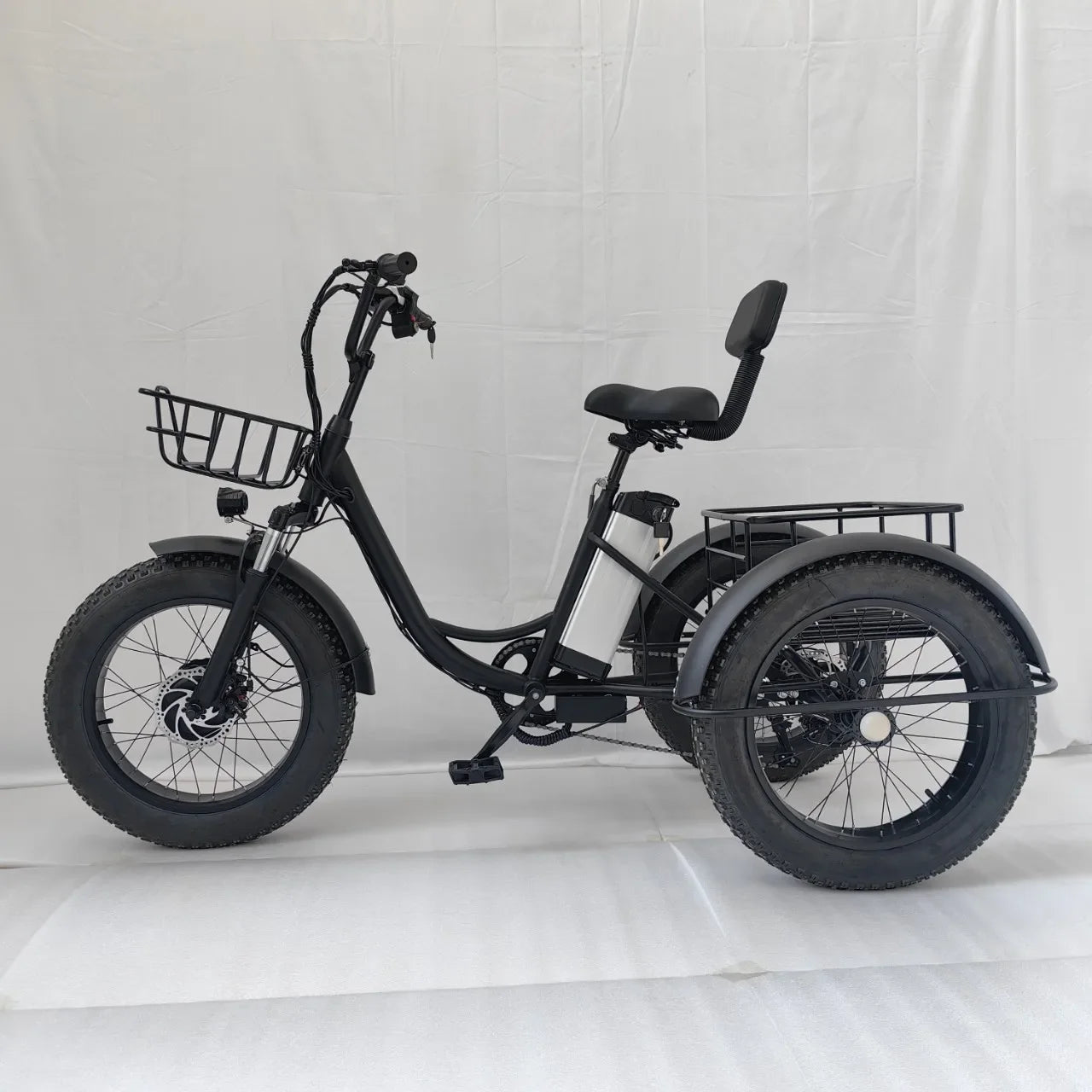 Electric Tricycle 20Inch Fat Tire Snow Lithium Battery Electric Bicycle Adult Ebike For Urban Commuting Leisure Shopping Outings