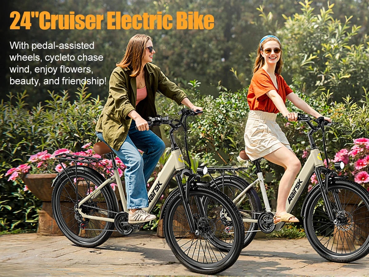 Adult Electric Bicycle 400W Motor 36V 13AH Battery 7-Speed Gear Shift NFC Keyless Start Commuting And Outdoor Riding Suitable