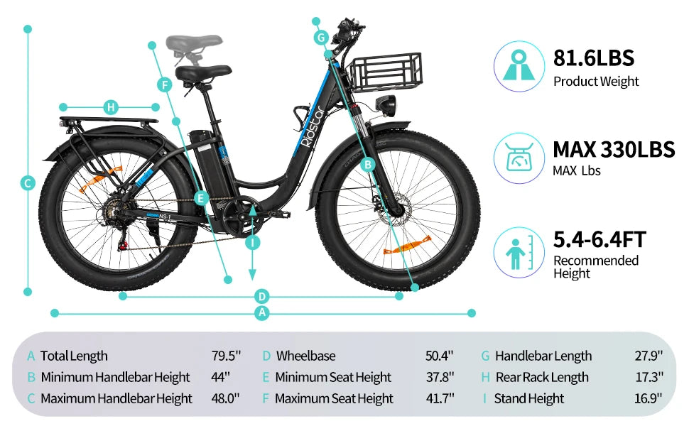 Ridstar Folding Electric Bike for Adults 1000/1500W 30MPH 48V 15/20Ah 20/26" Fat Tire City Commuter Foldable EBike for Men Women