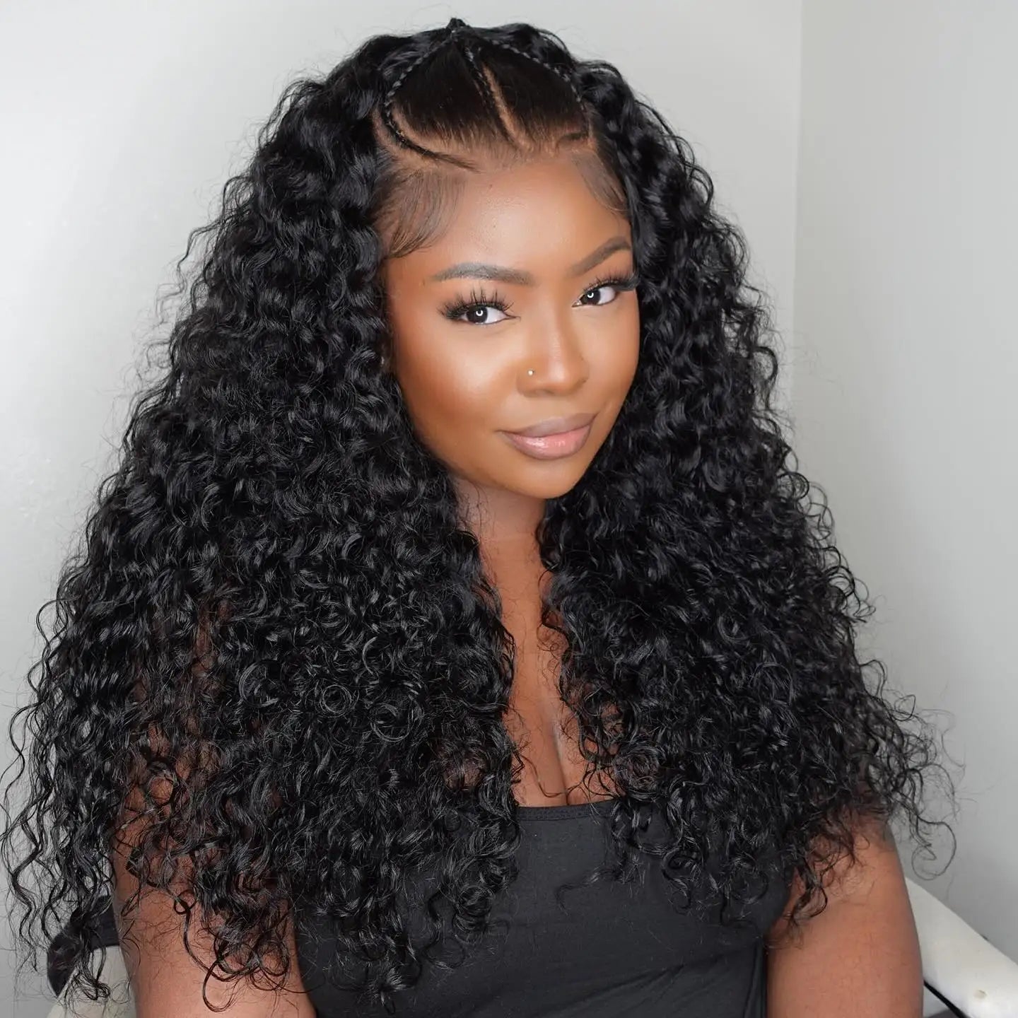 46 Inch Curly Wigs Deep Wave Human Hair 13x6 Lace Frontal Wigs 300% Density Glueless Wigs Human Hair 13x4 360 HD Lace Front Wigs