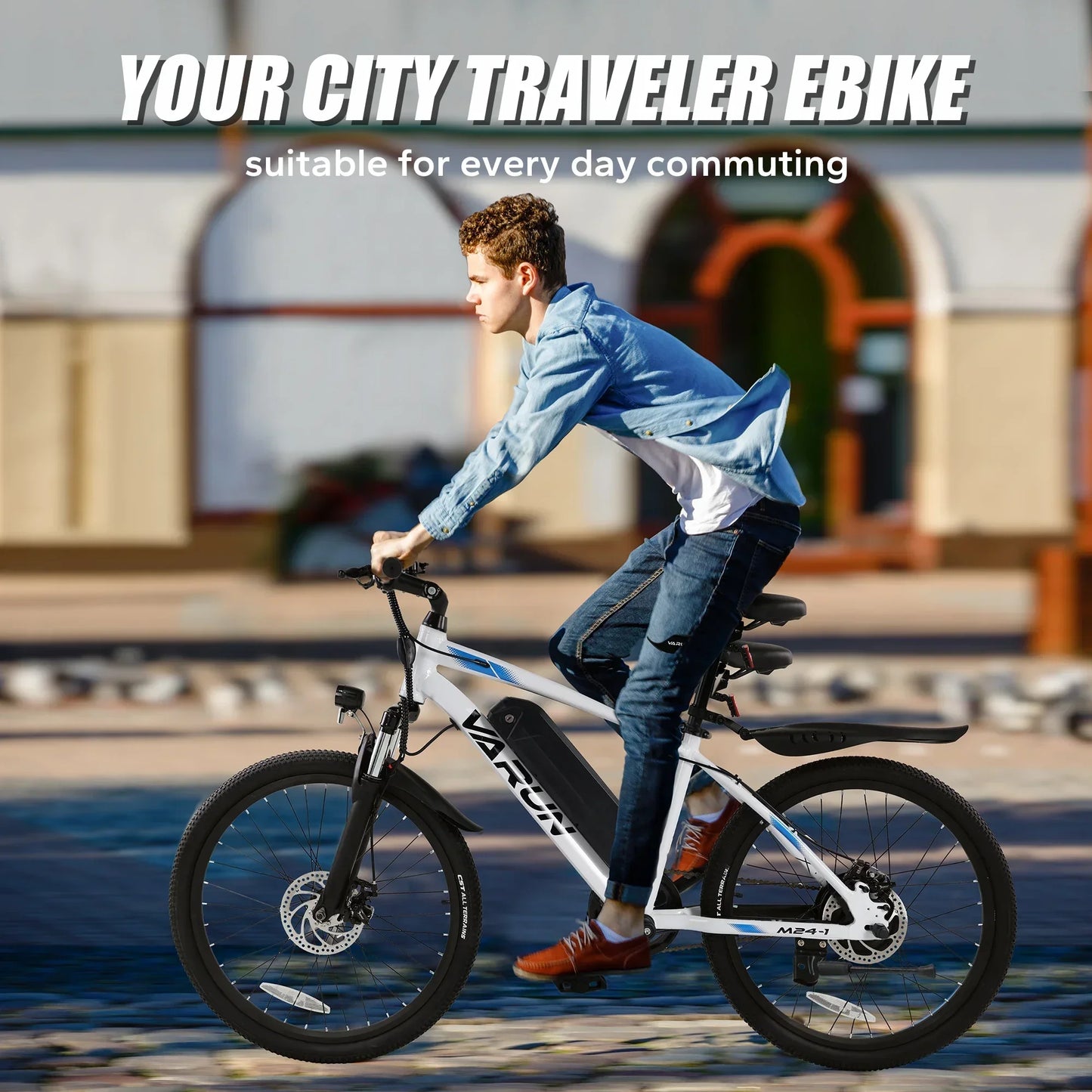 VARUN M24-1 E-Bike For Adults 250W Motor 36V 7.8Ah Battery Mountain Electric Bike 24 Inch Tires City Commuter Electric Bicycle