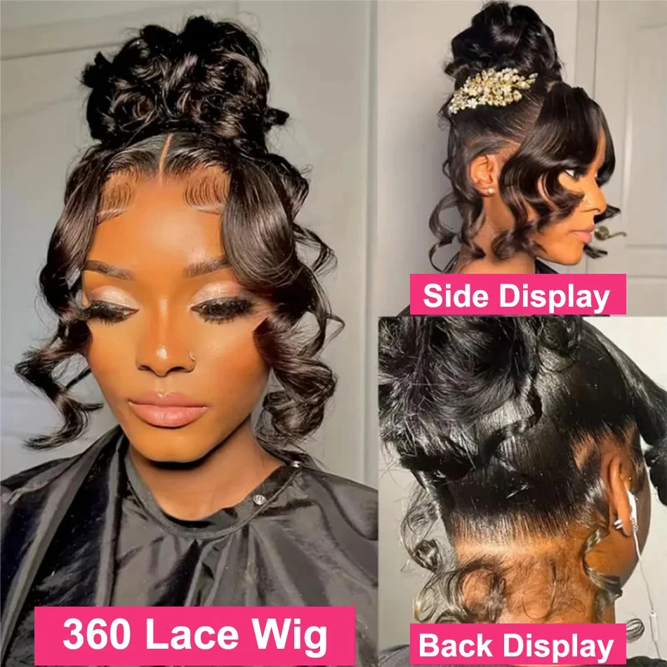 40 Inch 360 Full Lace Wig Deep Wave Frontal Wigs Brazilian Curly Human Hair Wigs Hd 360 Lace Wigs Invisible Drawstring For Women