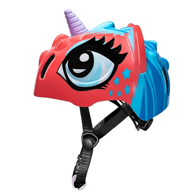 Children's Bicycle Helmet 3D Shockproof Design Breathable Liner Balance Bike Safety Helmet Unisex 48-52cm Fit Cycling Cap