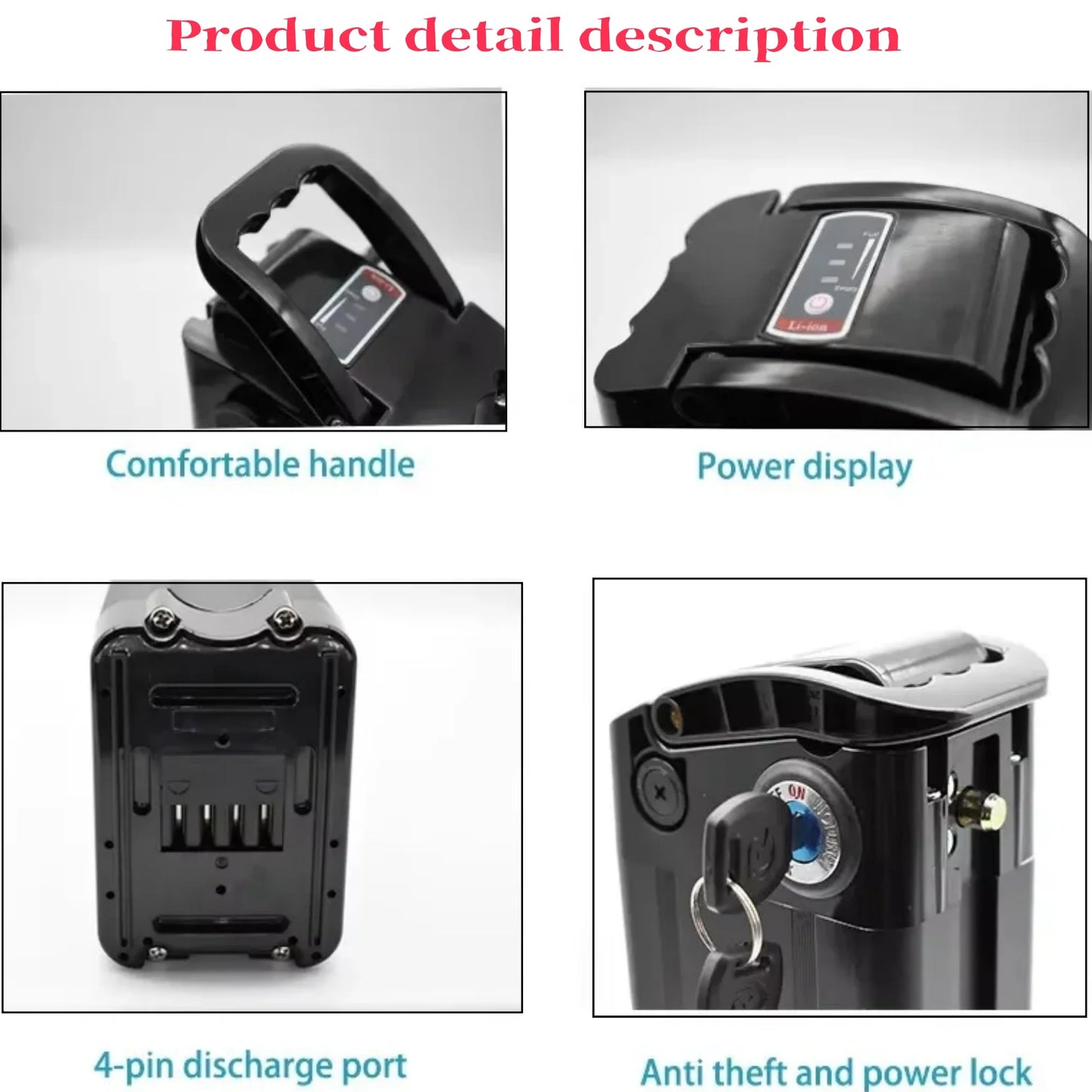 48V Air fast transportation 50AH18650 high-capacity lithium battery pack Suitable for Silver Fish motors  3000W Bottom discharge
