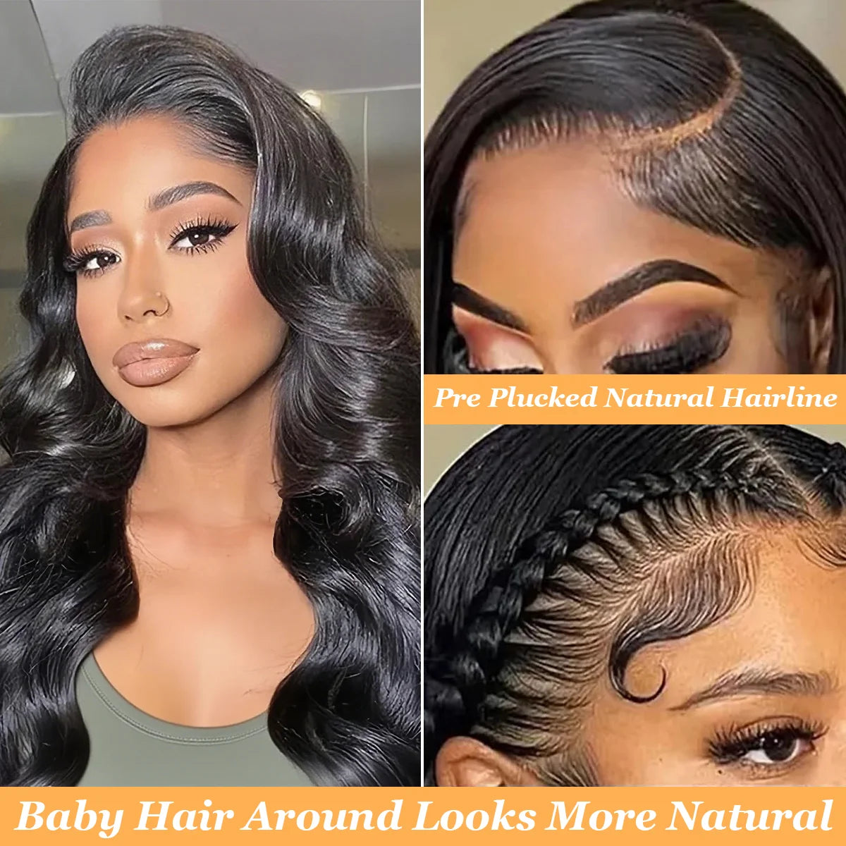 Natural Brazilian Human Hair Wig 40 Inch 200% Density Body Wave 360 5*5 13*4 13*6 HD Transparent Lace Frontal Wig for Women