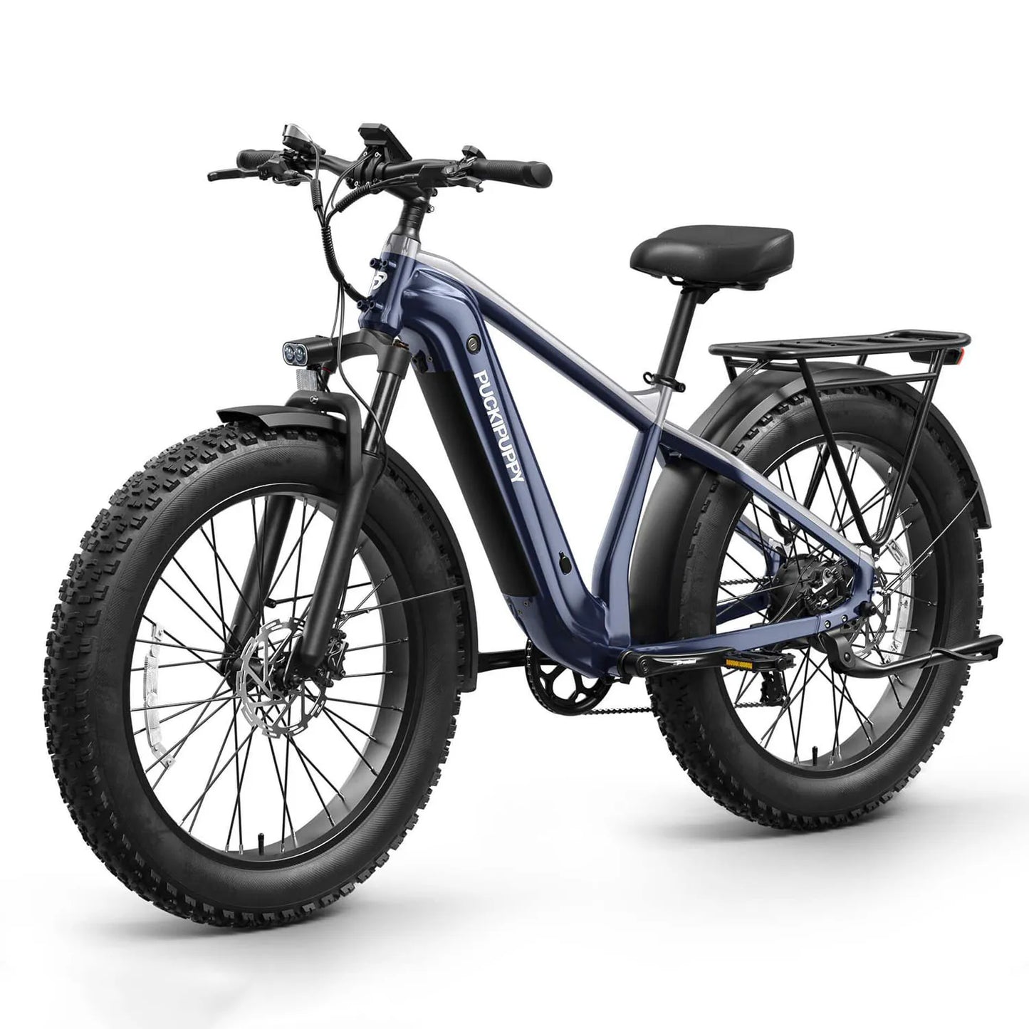 PUCKIPUPPY Beagle 2 Electric Bike With 960W Peak 26" Fat Tire Electric Mountain Bike 28MPH 48V 15AH Removable Battery Ebike