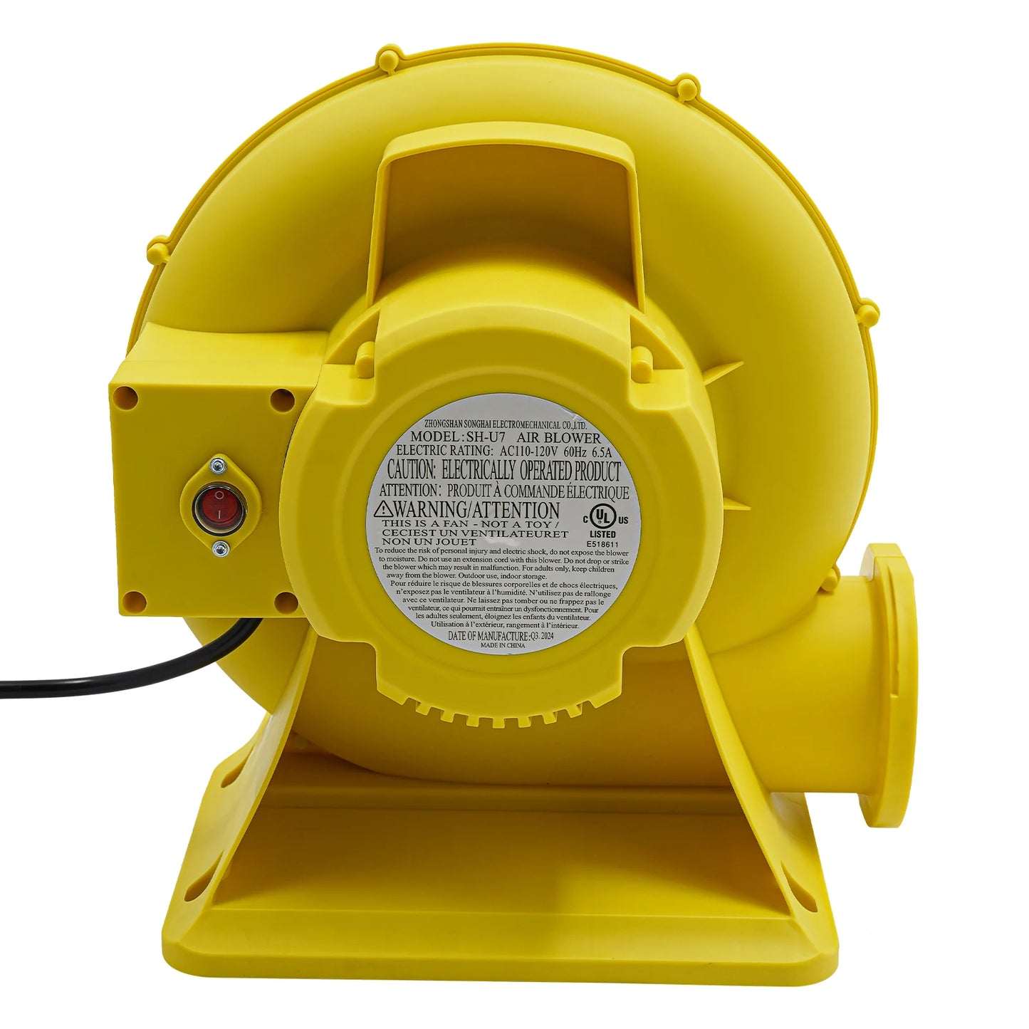 750W(1HP) blower, commercial inflatable bounce blower, ideal for inflatable bounce houses, bouncy castles（UL certification）
