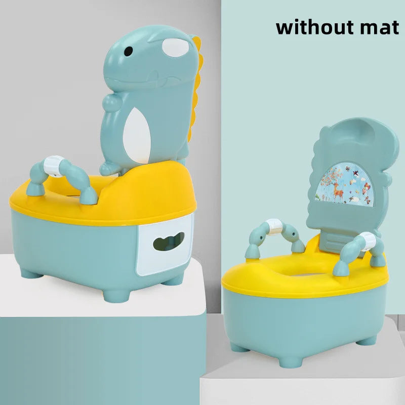 Children's Pot Cute Dinosaur Baby Toilet Seat Easy To Clean Baby Cartoon Portable Urinal Toilet Safe Training Stool 1-6 Years