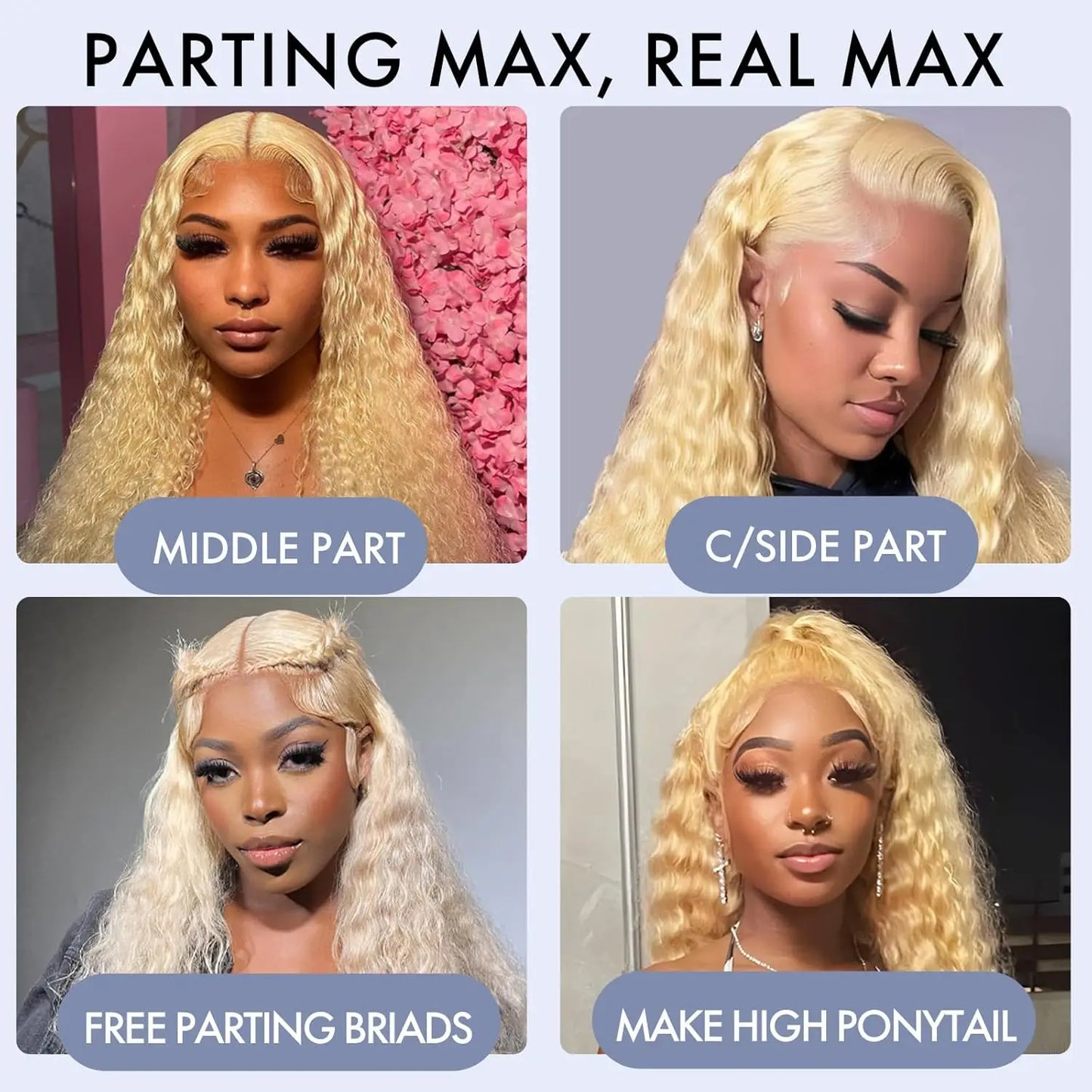 613 Lace Front Wig Human Hair Deep Wave 30 Inch 13x4 HD Transparent Lace Front Wigs 200 Density Curly PrePlucked For Black Women