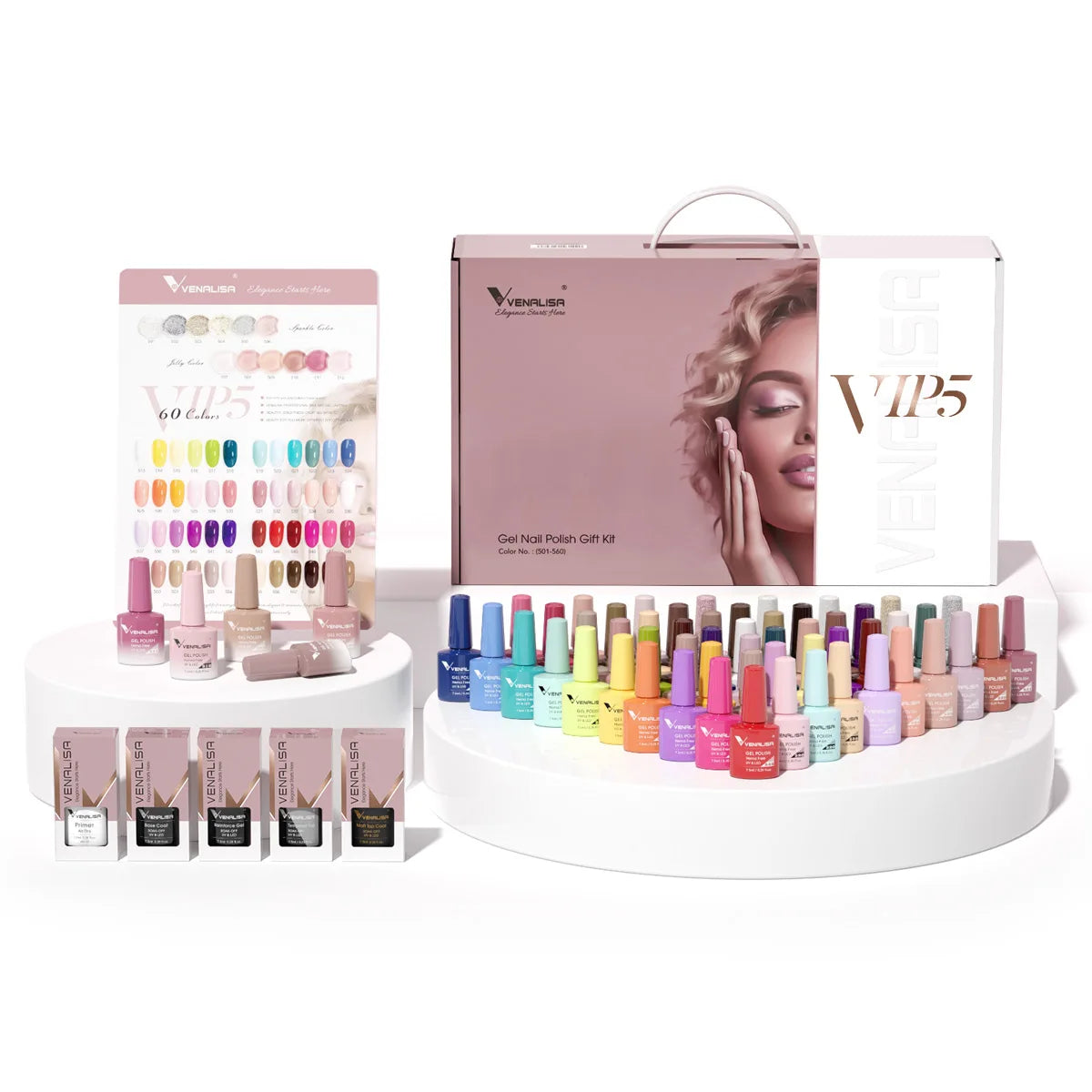 7.5ml VENALISA Gel Nail Polish Set VIP4 Hema Free NailManicure Soak off Base Nowipe Topcoat UV LED Nail Gel Varnish Kit