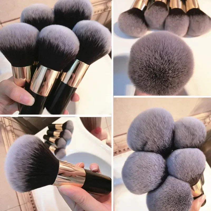 1pc Large Round Handle Multifunctional Makeup Brushes Girl Black Professional Powder Foundation Blush Brush Cosmetic Accessories