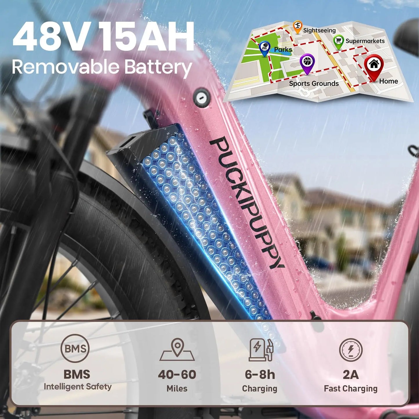 PUCKIPUPPY Beagle ST Electric Bike For Adults With Luxury Accessory Pack And Extra Batteries Electric Mountain Hunting EBike