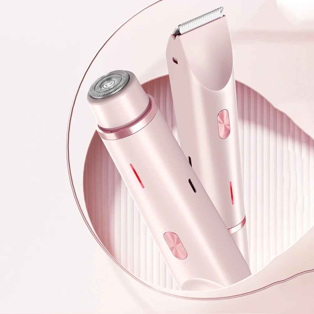 Women Hair Removal Razor Electric Epilator Portable Painless Pubic Legs Body Hair Trimmer for Ladies Bikini Underarms Legs Hair