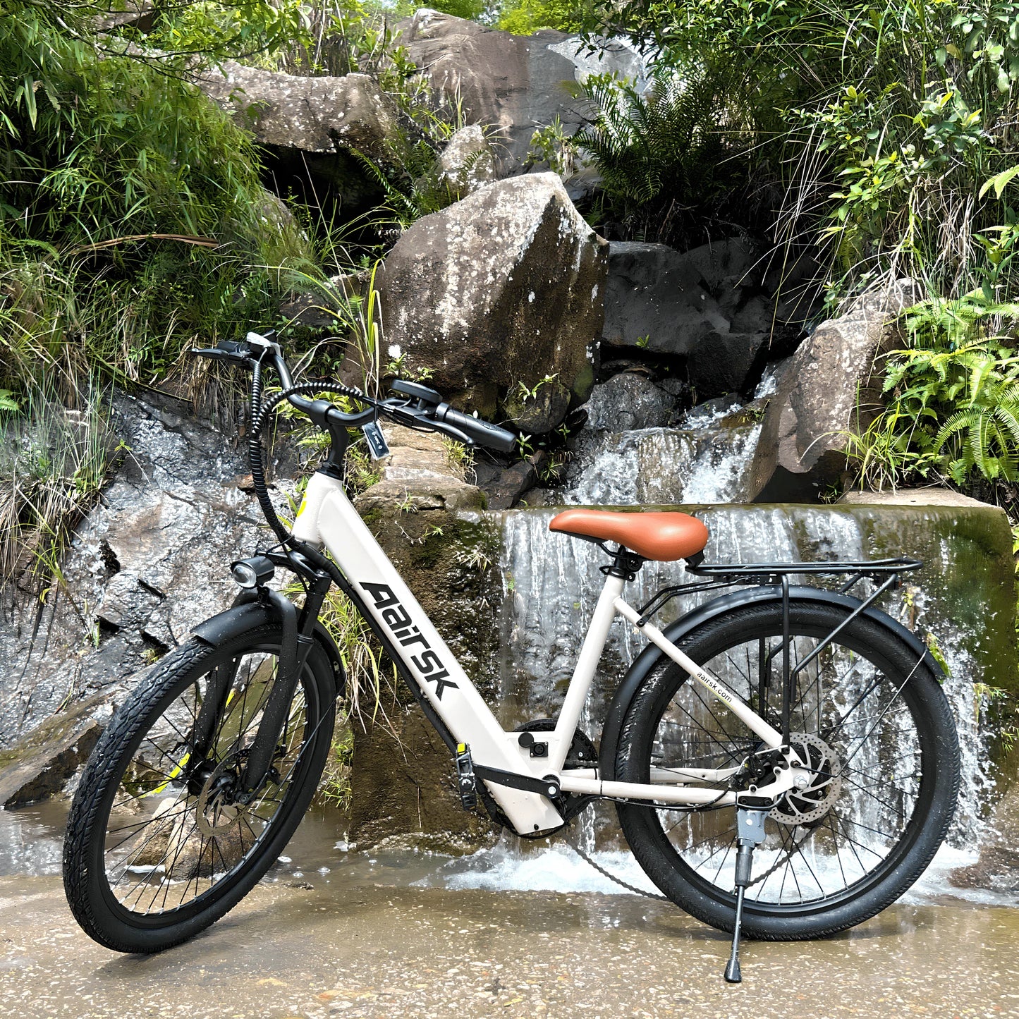 Electric Bike Adults Peak 750W 23MPH Commuting Electric Mountain Bike 36V Lithium Battery,7-Speed,24" Tire Front Fork Suspension