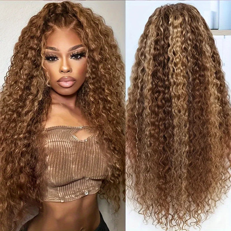 13x4 HD Lace Frontal Wig P427 Highlight Wig Human Hair Water Wave Lace Front Wig 30 Inch Brazilian Deep Wave 13x6 Lace Front wig