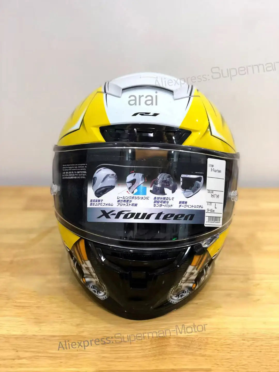 Full Face Motorcycle helmet X-14  X14 yellow HA  RIM 1 helmet Riding Motocross Racing Motobike Helmet Casco De Motocicleta