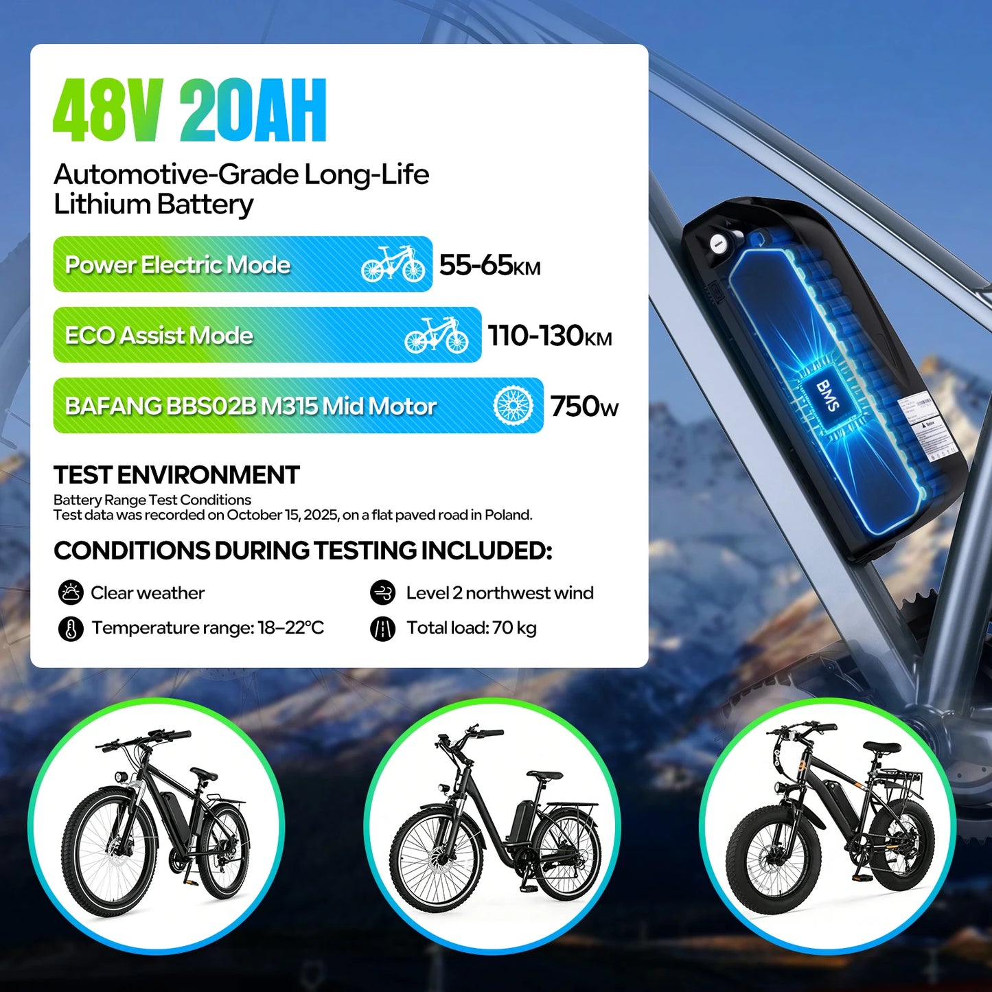 Electric Bike Battery Hailong 48V 36V 52V 20AH 30AH Downtube Pack with Original 21700 Cell 40A BMS for BBS02 TSDZ8 E-Bike Motor