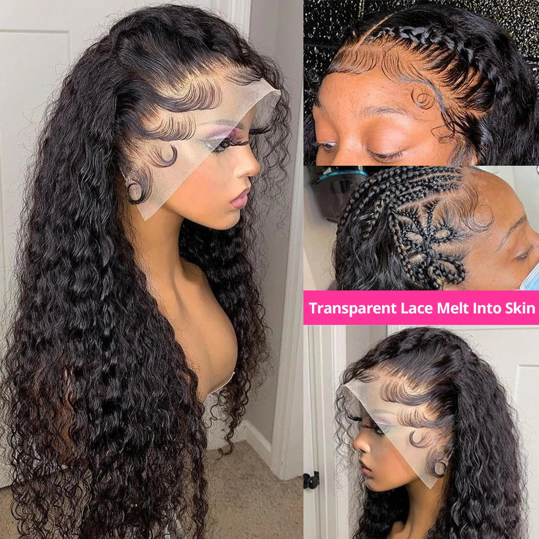 40 42 Inch 13x4 13x6 Water Wave HD Lace Front Wigs For Black Women Curly 360 Full Lace Wigs Human Hair Wet Deep Wave Frontal Wig