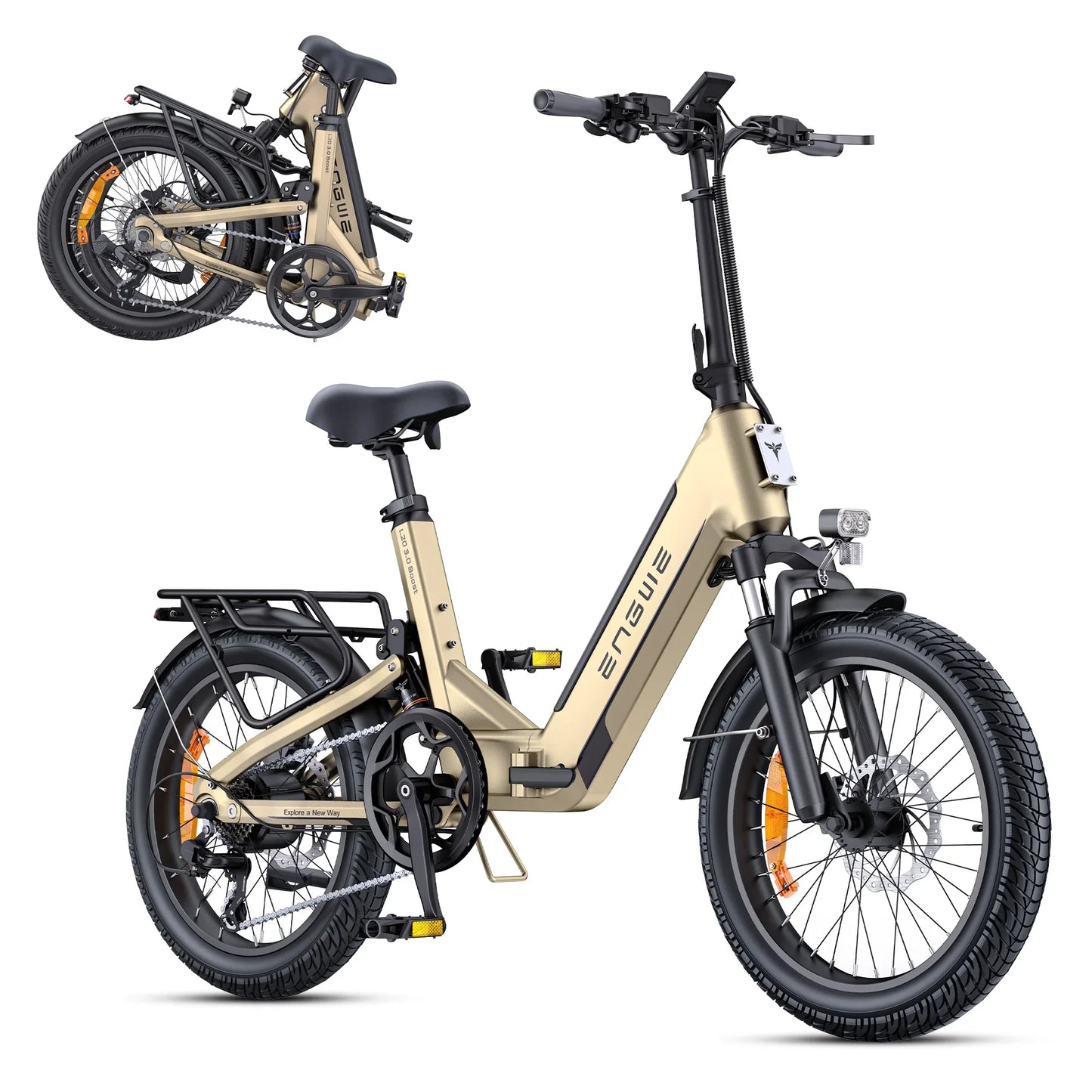 ENGWE L20 3.0 Boost Folding E-Bike 250W Motor 48V 13.5AH Electric Bicycle City Commuter 135KM Max Range Smart APP Electric Bike