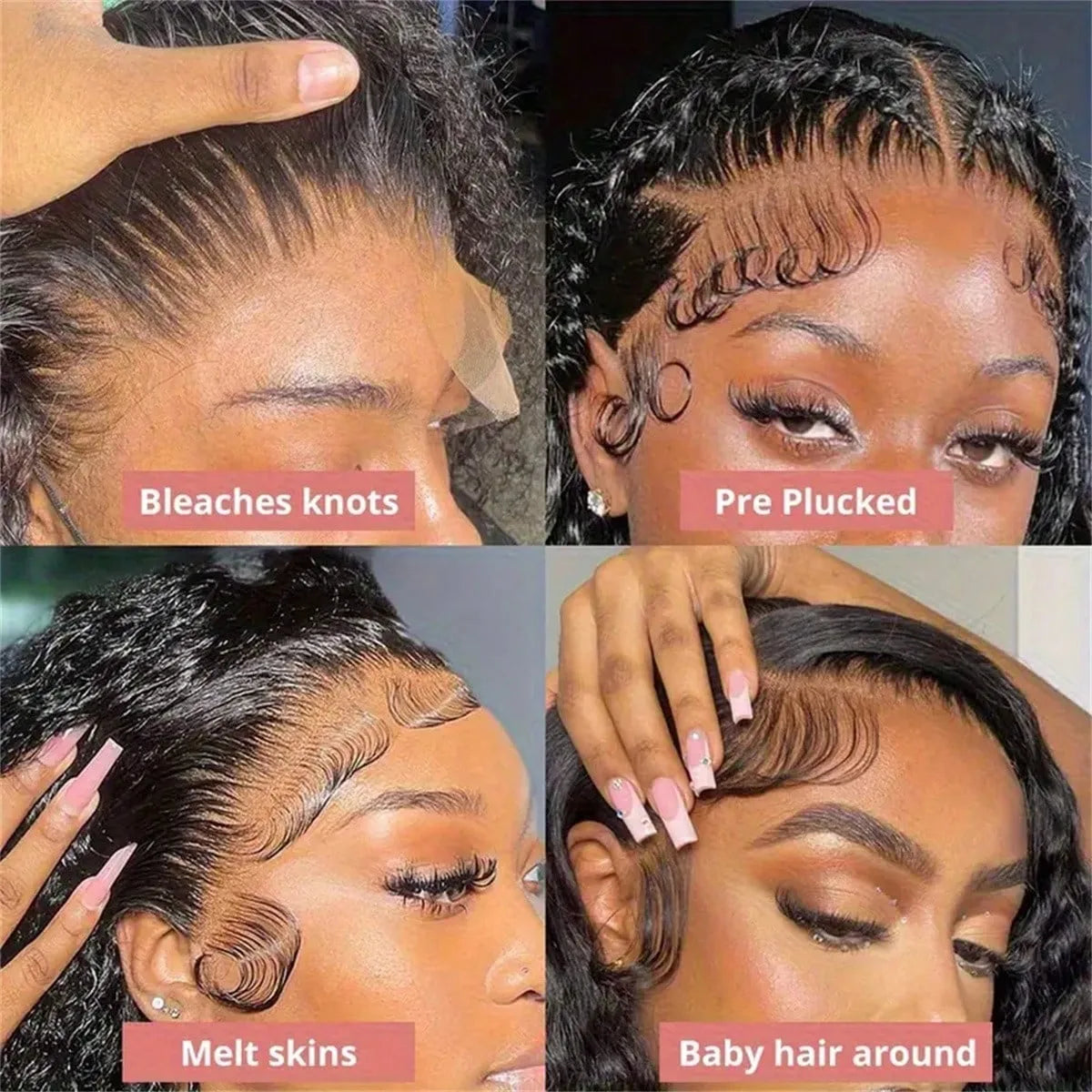 360 HD Full Lace Curly Wigs Human Hair Preplucked 13x6 13x4 Lace Frontal Wig Deep Wave Glueless Human Hair Ready To Wear 30Inch