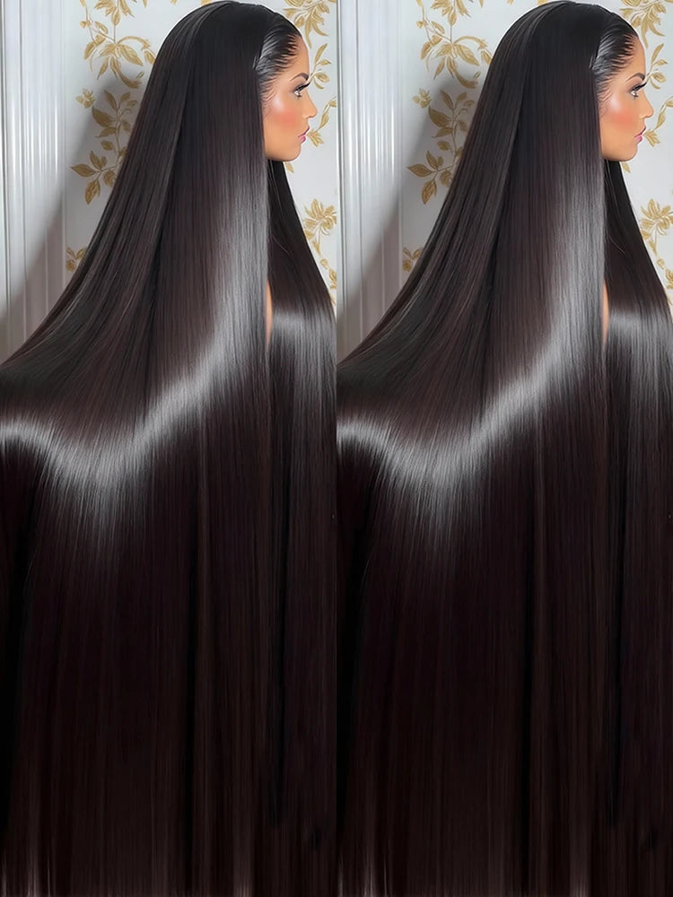 40 46 Inch 13x4 13x6 HD Bone Straight Lace Frontal Wig 360 Full Lace Front Human Hair Wigs 300% Density Glueless Wigs Human Hair