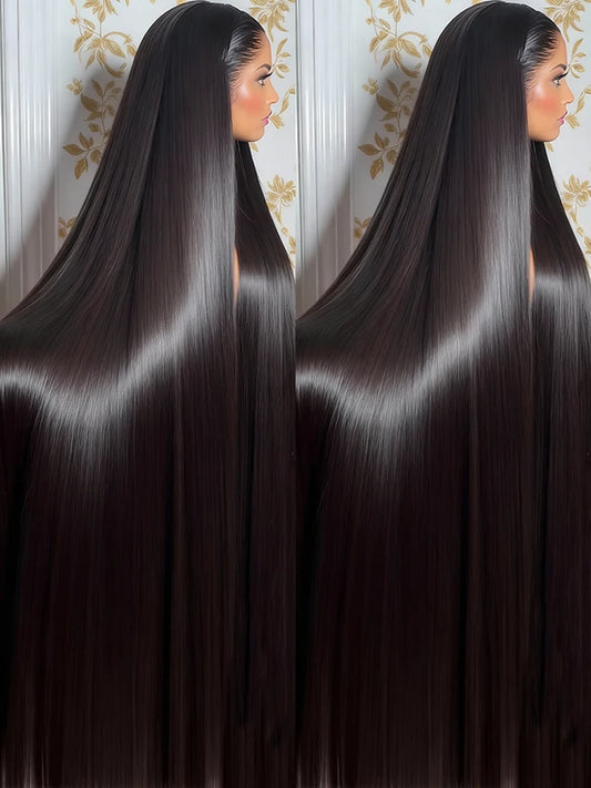 40 46 Inch 13x4 13x6 HD Bone Straight Lace Frontal Wig 360 Full Lace Front Human Hair Wigs 300% Density Glueless Wigs Human Hair