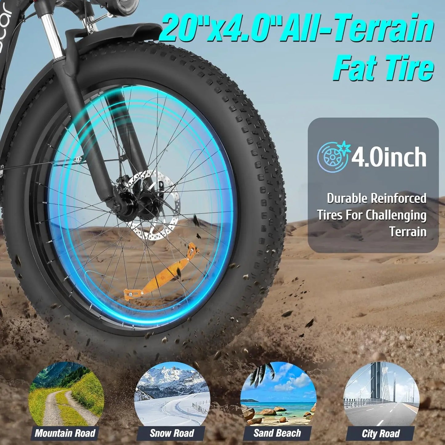 Ridstar Folding Electric Bike for Adults 1000/1500W 30MPH 48V 15/20Ah 20/26" Fat Tire City Commuter Foldable EBike for Men Women