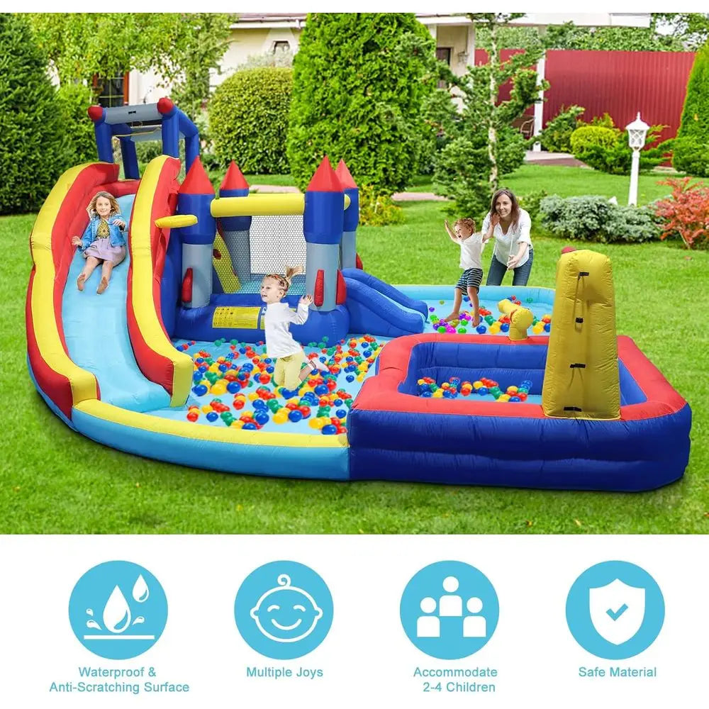 10 in 1 Iatable Water Slide Bounce House for Kids,19ft L x 17ft W x 8ft H,Blow Up Water Slide for Backyard,Iatable Pool Slide wi