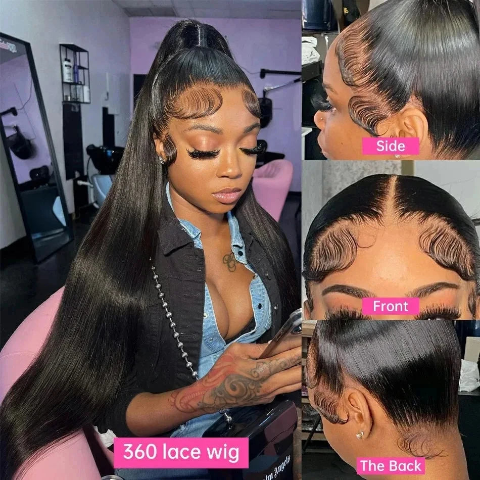 40 Inch 360 Full Lace Wig Deep Wave Frontal Wigs Brazilian Curly Human Hair Wigs Hd 360 Lace Wigs Invisible Drawstring For Women
