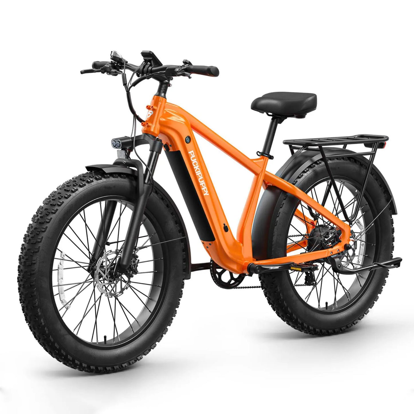 PUCKIPUPPY Beagle 2 Electric Bike With 960W Peak 26" Fat Tire Electric Mountain Bike 28MPH 48V 15AH Removable Battery Ebike