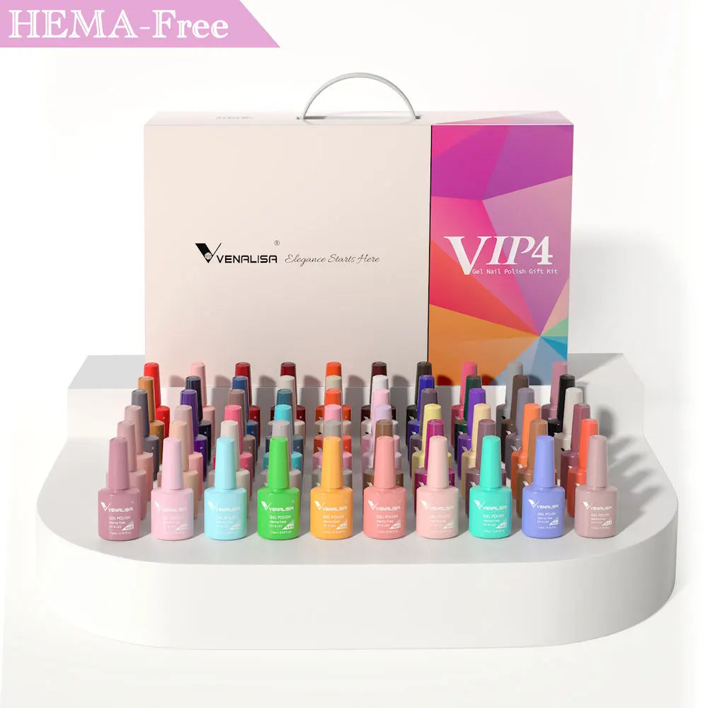 1Set VENALISA TPO FREE Whole Set Nail Gel Polish with Color Display For New Learner Nail Maincure Gel Varnish Branded Suitcase