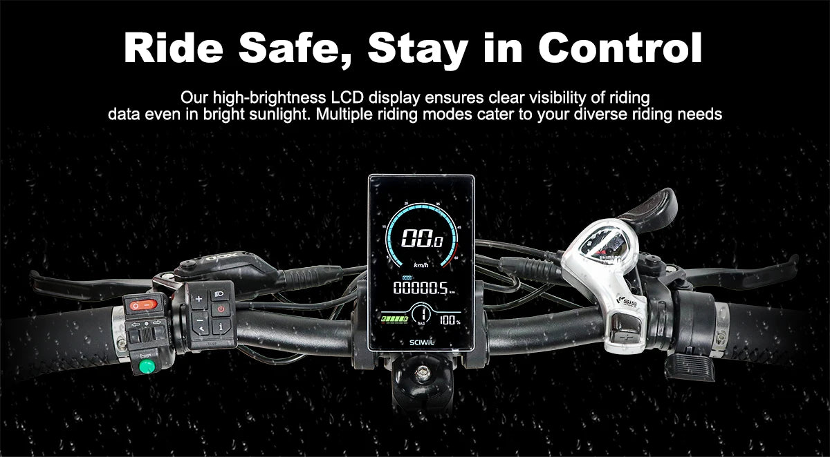 MTB EBike for Adults, 27.5 inch Electric Mountain Bicycle with Hidden Battery, 1400W Peak 48V Motor,15.6 ah Li-ion e bike