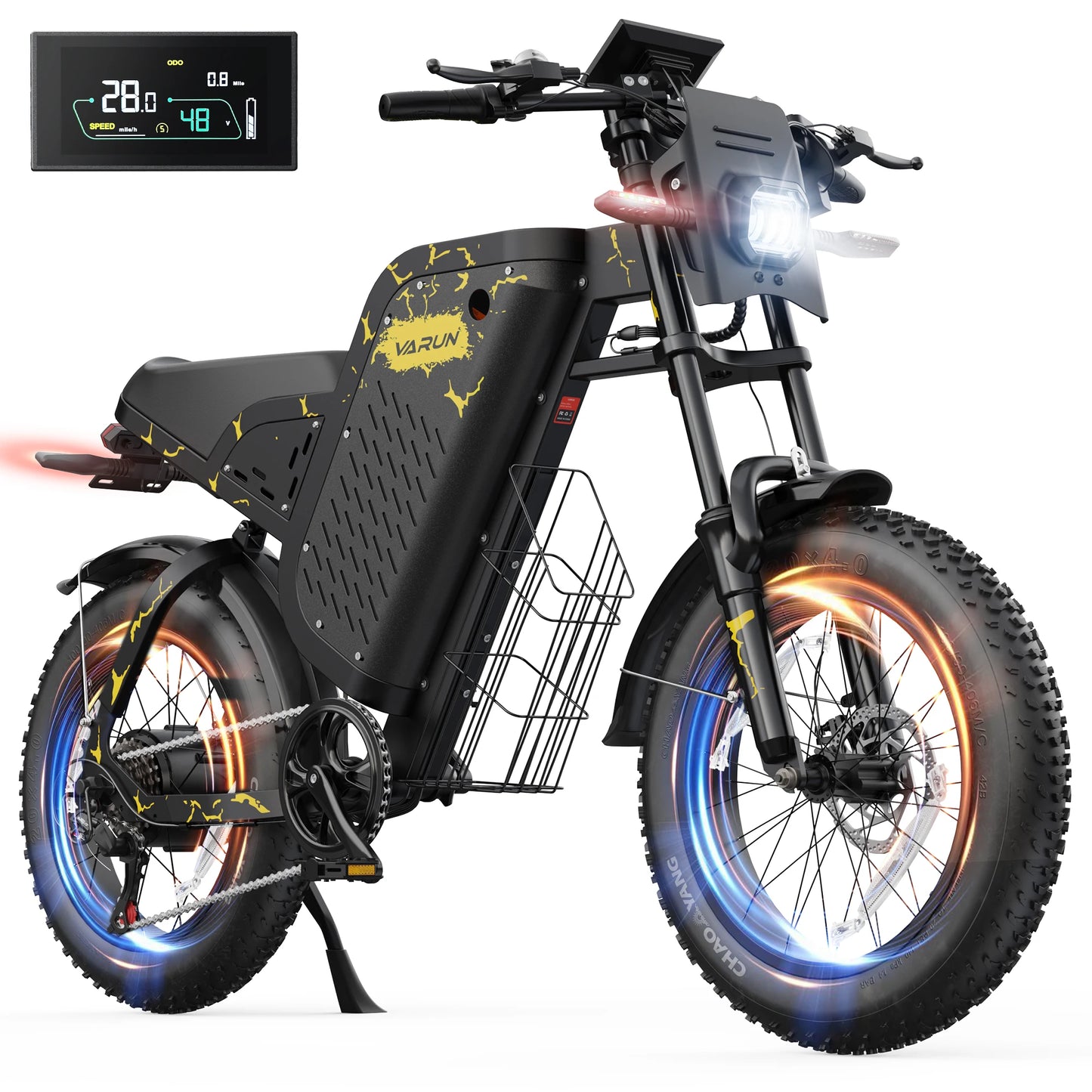 VARUN X-Plorer Raptor Electric Bicycle 1000W Motor 48V 20.8Ah Battery Adult E-Bike 20*4.0 Inch Fat Tire Off-road Mountain Bike