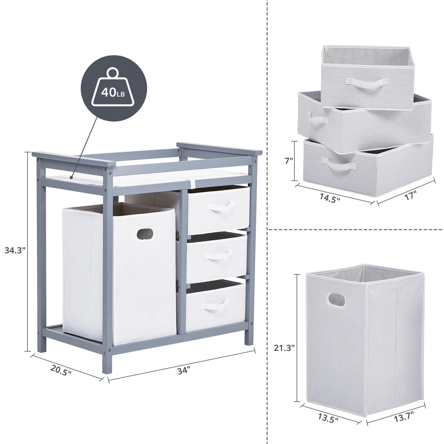 Baby Diaper Stand Multi layer Solid Wood Baby Diaper Stand