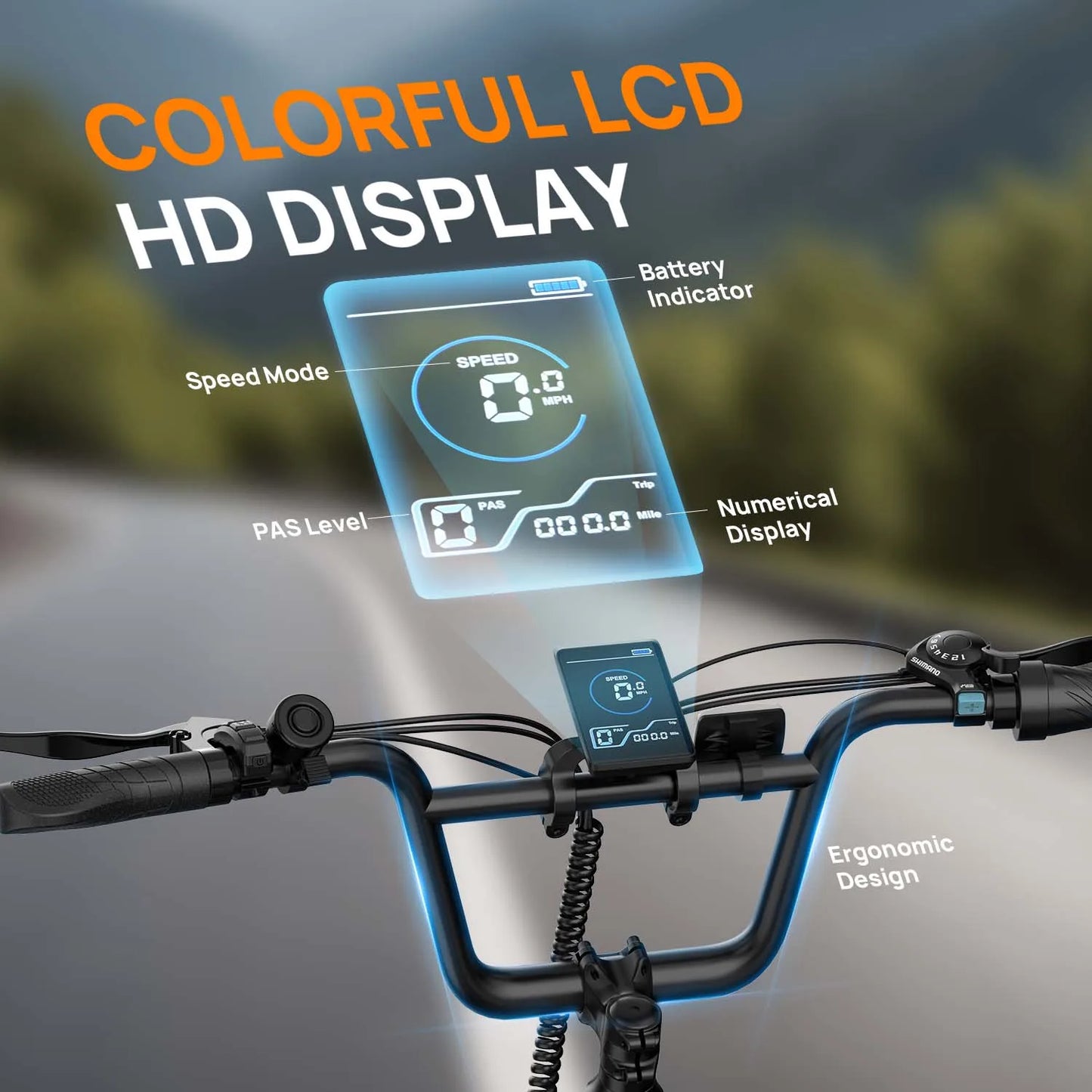 URLIFE E20 adult E-bike 250W 48V 13Ah battery commute Electric Bike,20-inch Fat Tire city ebike