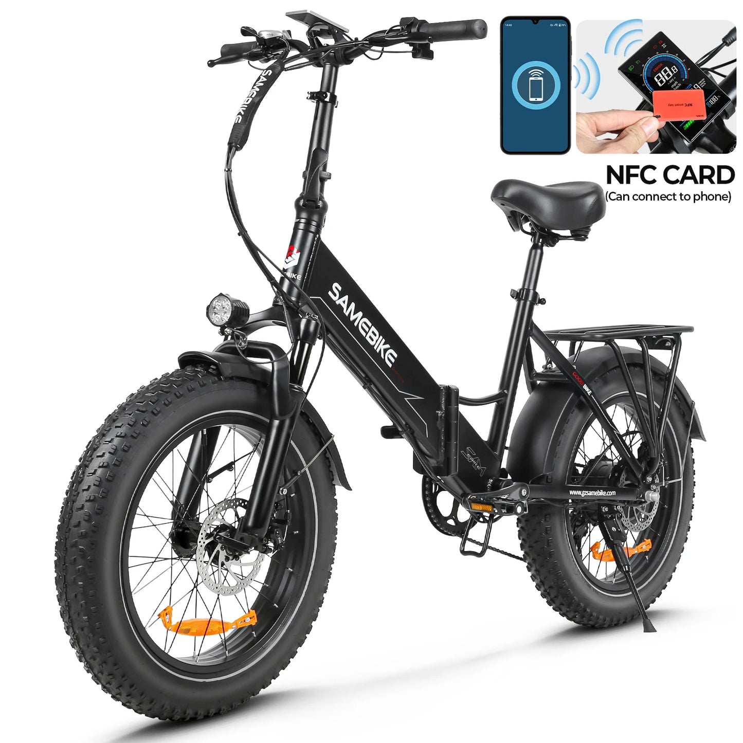 750W brushless motor 48V 13AH 20 inch thick tire disc brake foldable multi terrain 7-speed adjustable adult electric bicycle