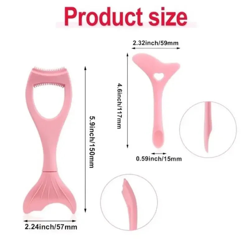 2Pcs Set Winged Eyeliner Stencil Mascara Shield Applicator Set Resusable Silicone Eyeliner Guide Tool for Eye Makeup,Mask Applic