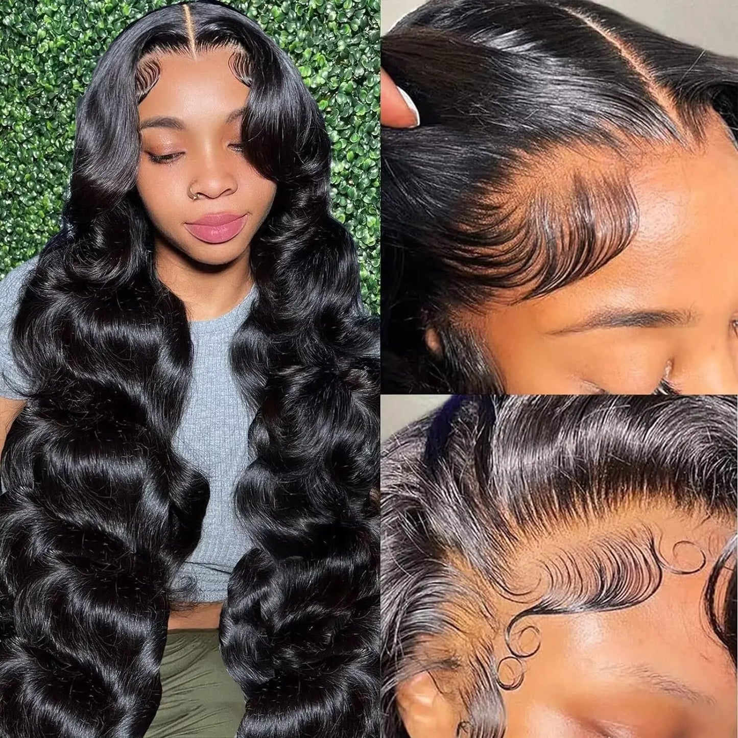 Brazilian HD Transparent 13x4 13x6 360 Body Wave Lace Front Wig Pre Plucked 100% Human Hair Wigs For Women 4x4 Lace Closure Wig