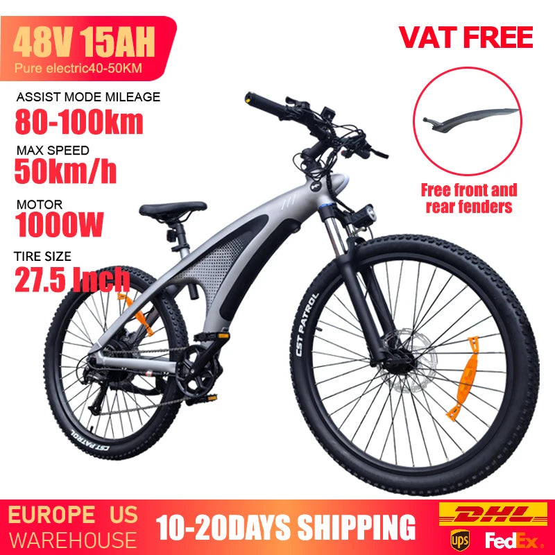 HUANCI Q5 E bike 2000W motor Off-Road Electric bike 48V 20AH electric bicycle 57km/h electric bikes for adult 27.5 Inch ebikes