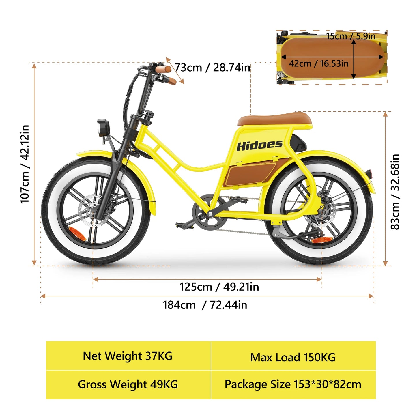 HD-C8 E-Bike 700W Motor 48V17Ah Removable Battery City Electric Bicycle Aldult 20*4.0-inch Fat Tires All Terrain Electric Bike