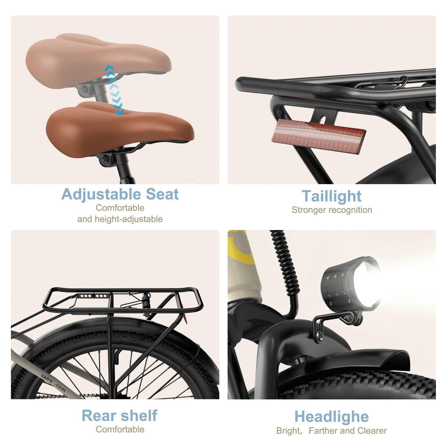 Electric Bike Adults Peak 750W 23MPH Commuting Electric Mountain Bike 36V Lithium Battery,7-Speed,24" Tire Front Fork Suspension