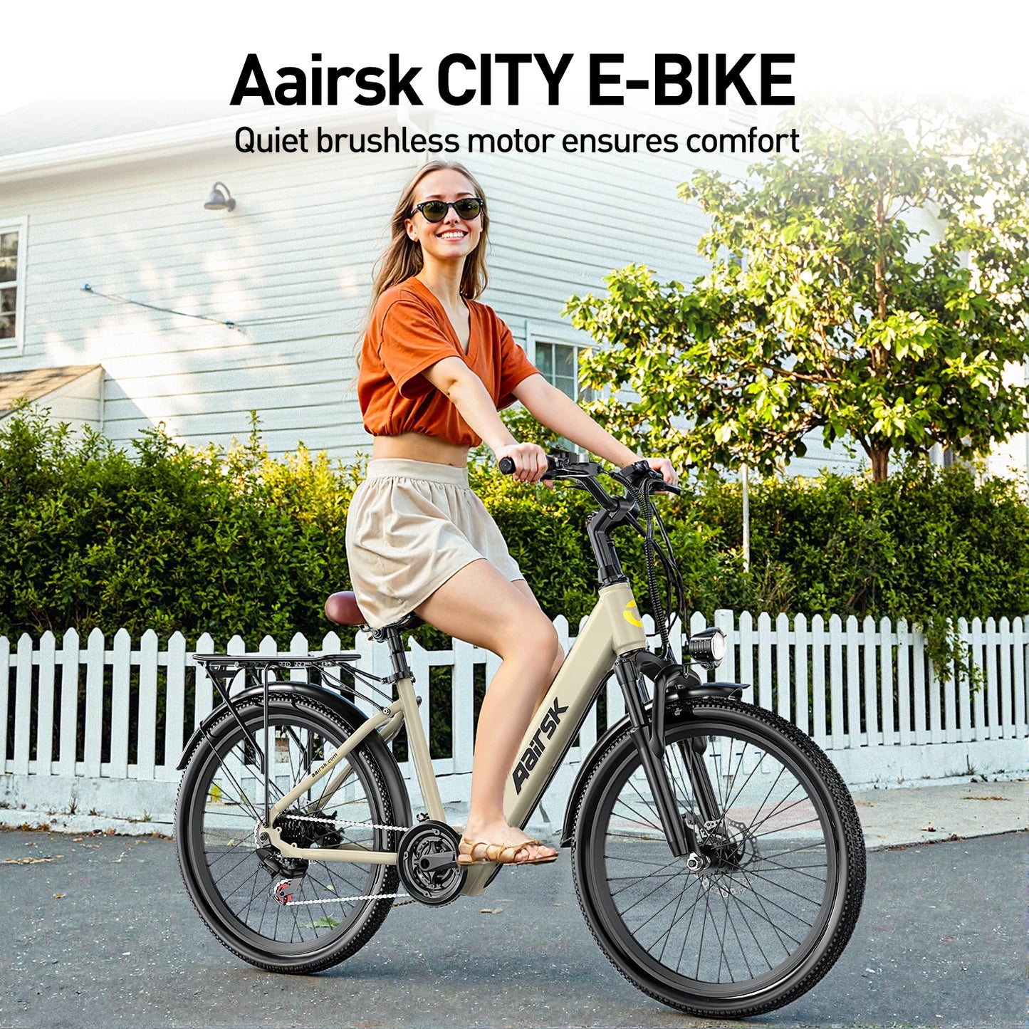 Adult Electric Bicycle 400W Motor 36V 13AH Battery 7-Speed Gear Shift NFC Keyless Start Commuting And Outdoor Riding Suitable