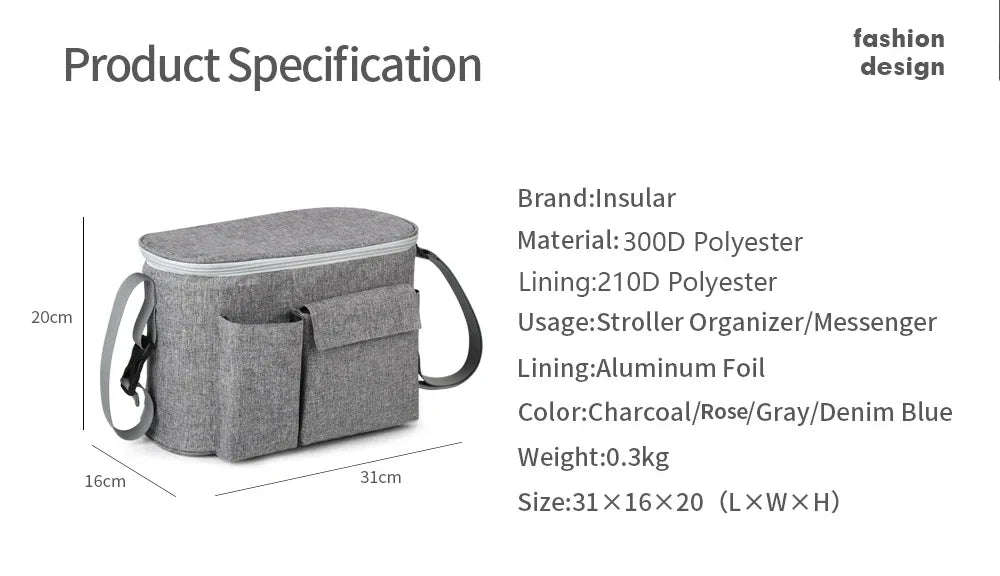 Baby Diaper Bags Stroller Nappy Hanging Packages Maternity Nursing Tote Pack Pram Buggy Cart Mommy Infant For Travelling