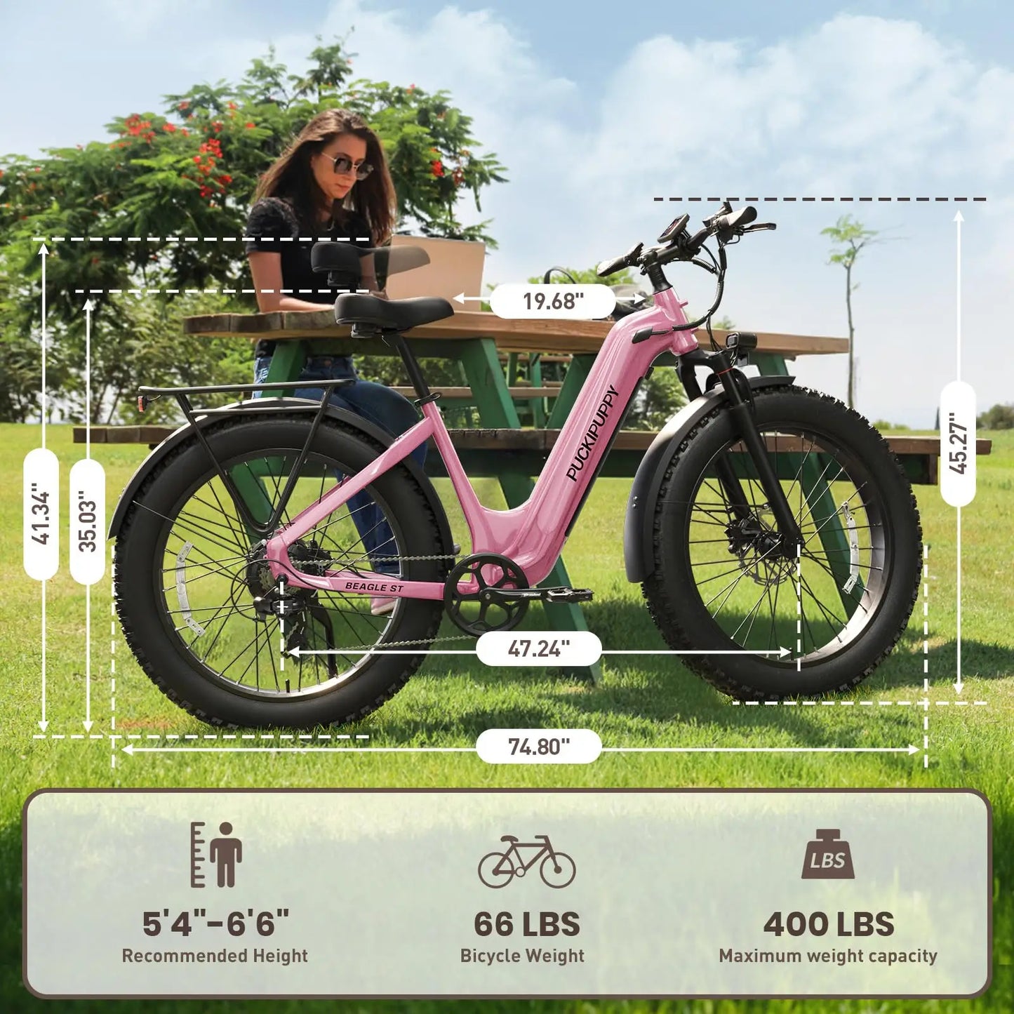 PUCKIPUPPY Beagle ST Electric Bike For Adults With Luxury Accessory Pack And Extra Batteries Electric Mountain Hunting EBike