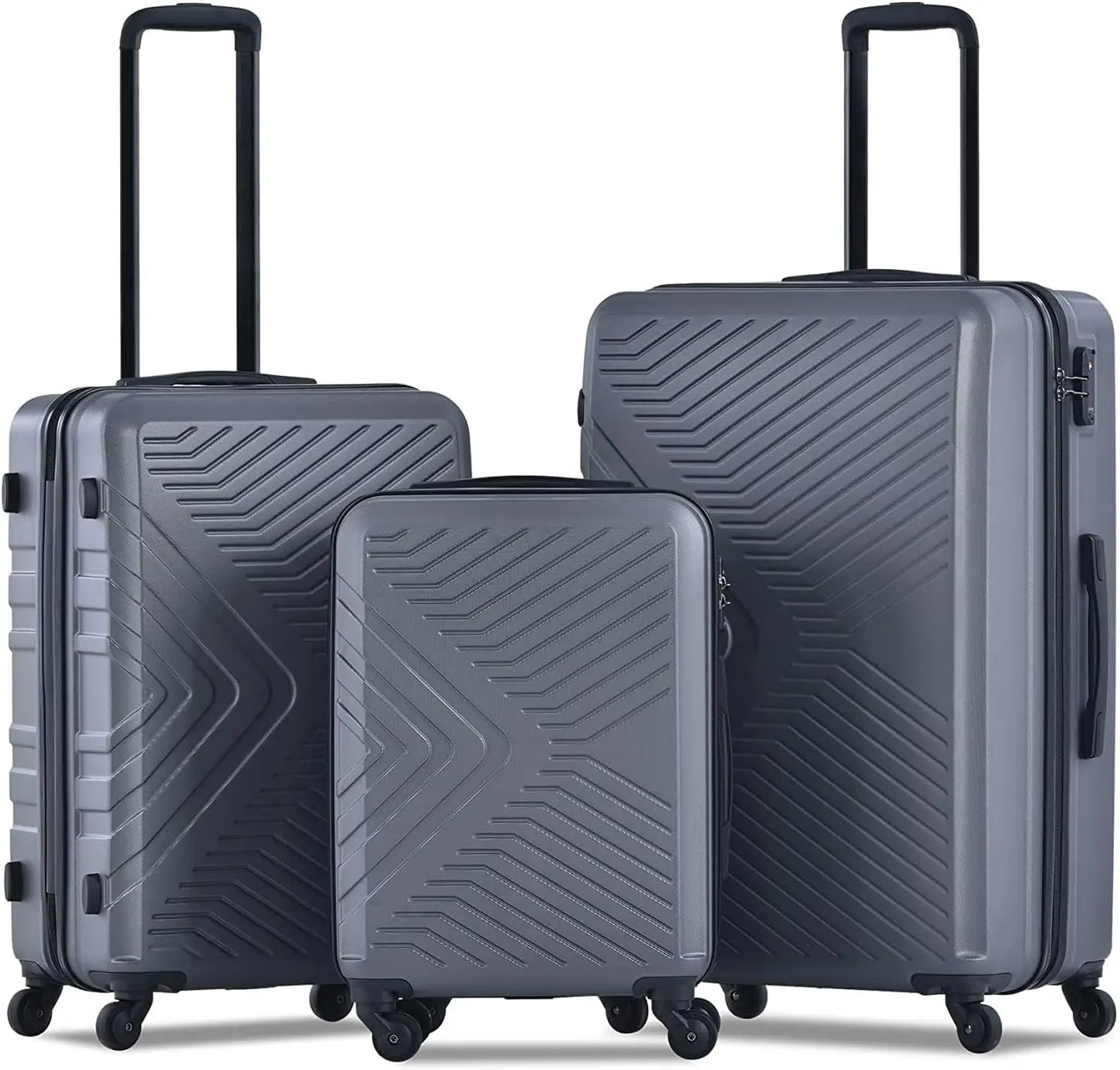 Travelhouse Luggage Set 3 Piece Suitcase Set Double Spinner Wheels TSA Lock Carry-on luggage Clearance (20inch 24inch 28inch)