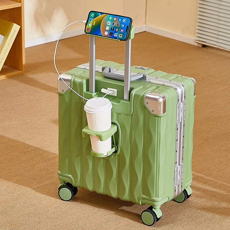Luggage Sets Suitcase Women's Boarding Trolley Case Small and Lightweight 18-inch Quality Travel Password