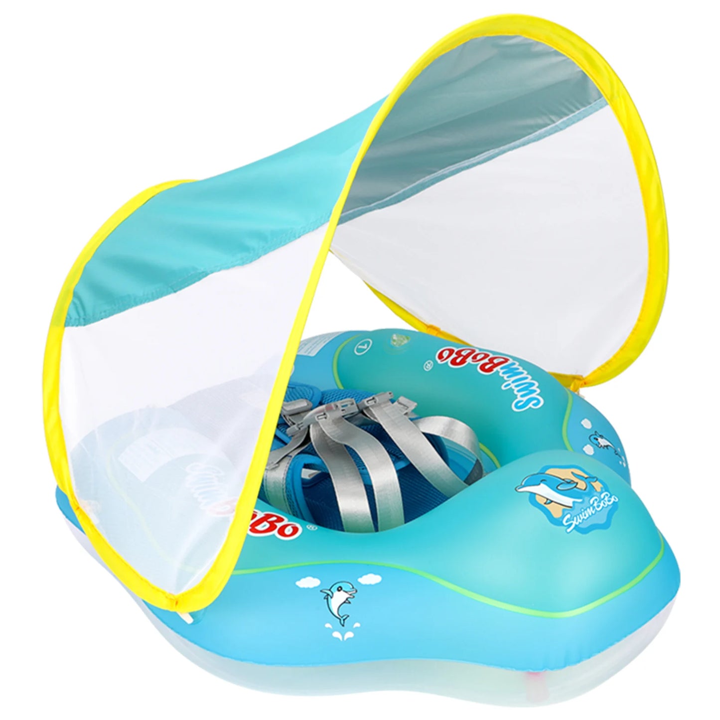 Swimbobo New Upgrades Mesh More Safety Soft Ventilate Seat Pocket Baby Inflatable Swimming Floating Kids Ring Circle Summer Toys