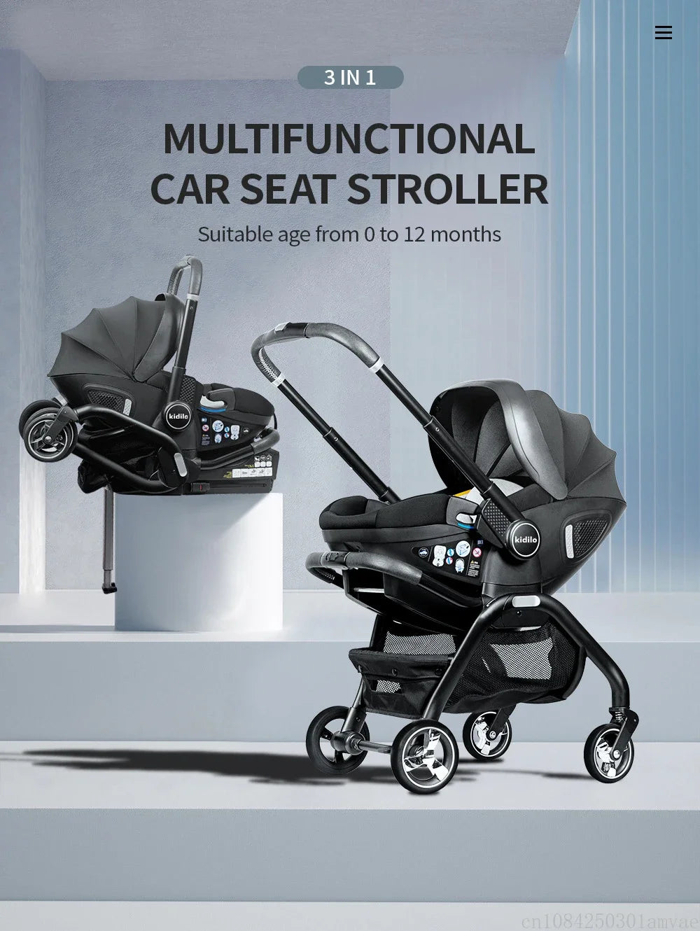 New baby stroller, Multi functional two-way newborn stroller, baby car seat ECE, 4in1 baby carriage