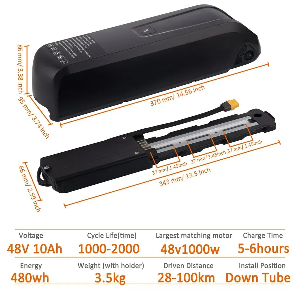 Hailong e-Bike Battery 36V 48V 20000mAh 20Ah Mountain Bicycle 18650 Electric Bateria Pack for Bafang 1500W 1000W 750W 500W