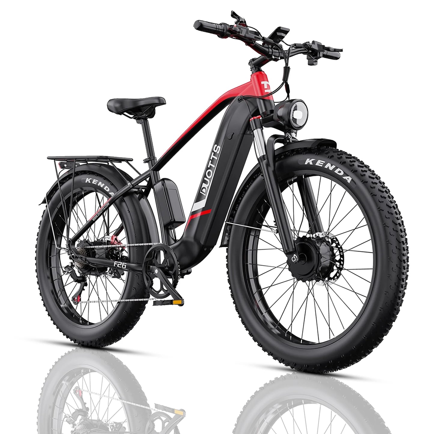 Electric Bike For Adult DUOTTS F26 26x4.0" 750Wx2,70Mile,48V 20AH,Top SPeed 15Mph,65*2Nm,Commuter Off-road Electric Bike,New
